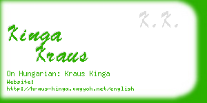 kinga kraus business card